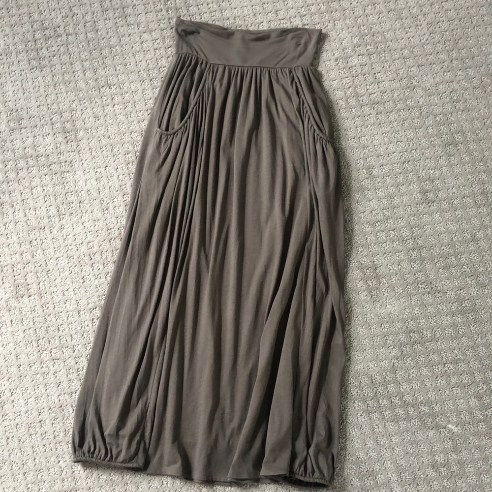 Garnet Hill favorite Maxi Skirt (Peat/ XS)